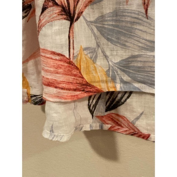 C&C California Linen Top Womens 3X Floral Lightweight High Lo NWT - Picture 5 of 6